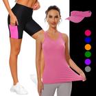 Camiseta REGATA DRY Tecido Furadinho + SHORT Legging COM BOLSOS + VISEIRA DRY Conjunto Fitness 1004 - Iron