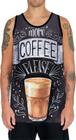 Camiseta Regata Estampas Eu amo Café Coffee Grãos Arte HD 1