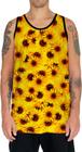 Camiseta Regata Flor do Sol Girassol Natureza Amarela HD 13