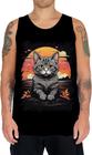 Camiseta Regata Gatinho no Pôrdo Sol Sunset 3