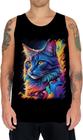 Camiseta Regata Gatinho Ondas Magnéticas Vibrante 4