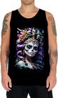 Camiseta Regata La Catrina Mexicana Dama Esqueleto 15