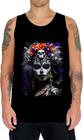 Camiseta Regata La Catrina Mexicana Dama Esqueleto 4