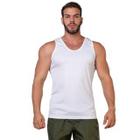 Camiseta Regata Masculina Branca Básica Dry