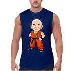 Camiseta Regata Masculina Casual Algodão Premium Dragon Ball Kuririn