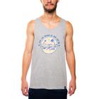 Camiseta Regata Masculina Estampada Praia Piscina Academia Poliéster Algodão MXC BRASIL