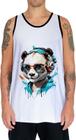Camiseta Regata Tshirt Animais Óculos Panda Fone Moderno 1