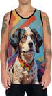 Camiseta Regata Tshirt Cachorro Pop Art Realismo Cão HD 3