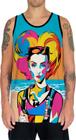 Camiseta Regata Tshirt Estampa Mu.lher Loira Pop Art Moda 4