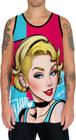 Camiseta Regata Tshirt Estampa Mu.lher Loira Pop Art Moda 6