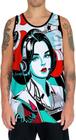 Camiseta Regata Tshirt Pin Up Mu.lher Morena Pop Art Moda 13