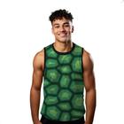 Camiseta Regata Verão Estilo Moda Praia Casca Tartaruga Cartoon Proteção Verde 1723