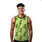 Camiseta Regata Verão Estilo Moda Praia Jacaré Cartoon Aligator Verde 1669