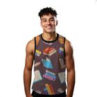 Camiseta Regata Verão Estilo Moda Praia Livros Caderno Estudos Ler Escola 1353