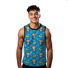 Camiseta Regata Verão Estilo Moda Praia Macaco Banana Cartoon Funny 1626