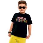 Camiseta Infantil Doors Roblox Mangas Preta Game Roblox - Modatop