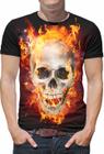 Camiseta Rock Caveira Moto Harley Masculina Roupas