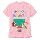 Camiseta Rosa Educação Infantil Professora Raiz com amor