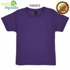 Camiseta Roxa Básica Camisa Unissex 100% Algodão Premium