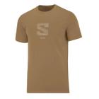 Camiseta Salomon Logo Ss Tee - masculino - bege