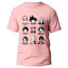 Camiseta Shonen Jump Anime One Piece Naruto DBZ 2 Rosa