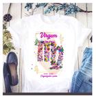 Camiseta Signos Zodíaco Astrologia Personalizada Floral