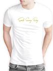 Camiseta "Smile Every Day" 100% Algodão Camisa Branca Unissex Sorria Todos os Dias Lançamento