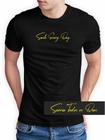 Camiseta "Smile Every Day" 100% Algodão Unissex Sorria Todos os Dias Estampa Amarela