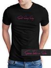 Camiseta "Smile Every Day" 100% Algodão Unissex Sorria Todos os Dias Estampa Rosa