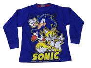 Camiseta Sonic E Tales Game Jogo Blusa Manga Longa de Frio Infantil Maj653 BM