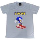 Camiseta Sonic Personalizada com o nome da Criança