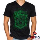 Camiseta Sonserina 100% Algodão Hogwarts Harry Potter Slytherin Geeko Shirts 02