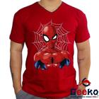 Camiseta Spiderman Homem-Aranha 100% Algodão Homem Aranha Spider Man Geeko