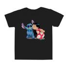 Camiseta Stitch e Moana camisa desenho infantil exclusiva blusa personalizada