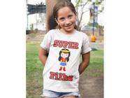 Camiseta Super Filha Super Heróis Branca