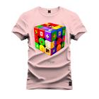 Camiseta T-Shirt 100% Algodão Estampada Durável Cubo da Magia