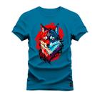 Camiseta T-Shirt Algodão Premium 30.1 Lobo Colors