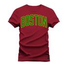 Camiseta T-Shirt Algodão Premium Estampada Boston