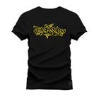 Camiseta T-shirt Algodão Unissex Street Estampada Grafite Amarelo