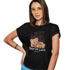 Camiseta T-Shirt Baby Look Feminina Algodão Best of luck