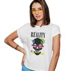 Camiseta T-Shirt Baby Look Feminina Algodão Estampa Caveira