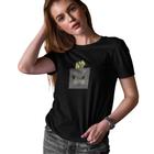 Camiseta T-Shirt Baby Look Feminina Algodão Estampada Cat