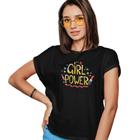 Camiseta T-Shirt Baby Look Feminina Algodão Girl Power