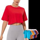 Camiseta T-shirt Blusinha CROPPED LISO Fitness Camiseta Feminina Corrida Academia 872