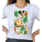 Camiseta T Shirt Branco Feminina Fauna e Flora