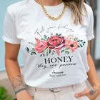 Camiseta T-Shirt Feminina de Algodão Off Honey