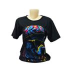 Camiseta T-Shirt Feminina MC em tecido protecao UV Dog Music