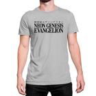 Camiseta T-Shirt Genesis Evangelion Escrita Logo Algodão