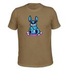 Camiseta T-Shirt Malha 30.1 Estampada Coelho