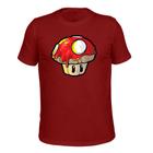 Camiseta T-Shirt Malha 30.1 Estampada Cogumelo